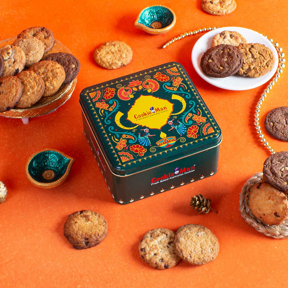 Cookie Man Raksha Bandhan Assorted Cookies Gift Tin 
