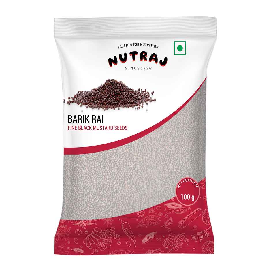 Nutraj Classic Barik Rai (Fine Black Mustard Seeds) - Pouch