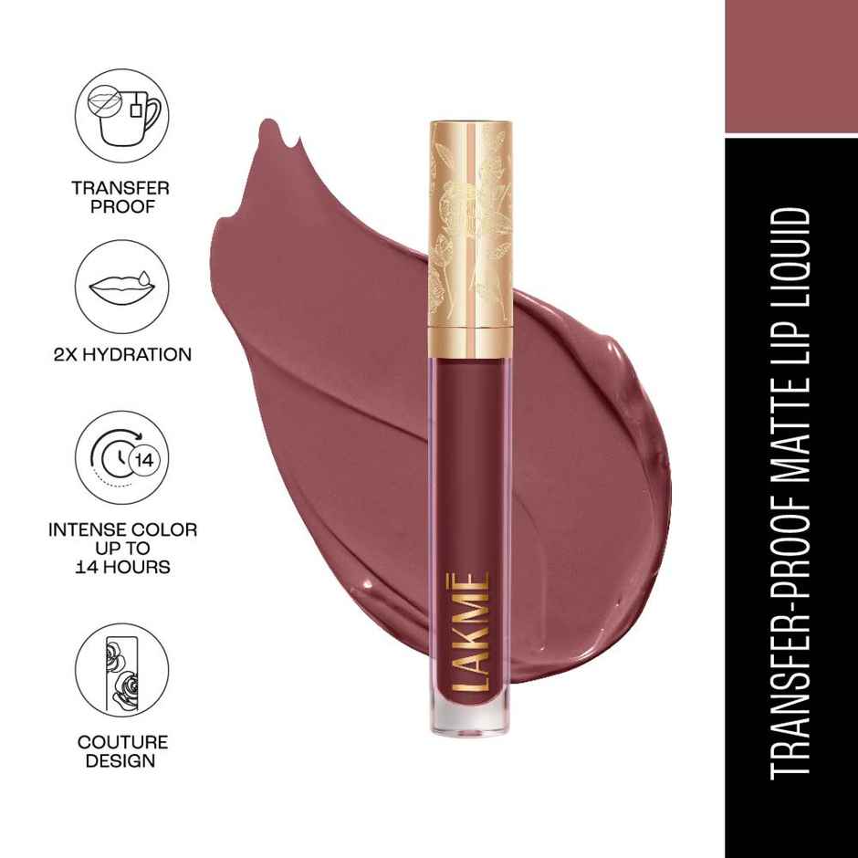 Lakme Rouge Bloom Matte Lip Liquid Mocha Maiden 301