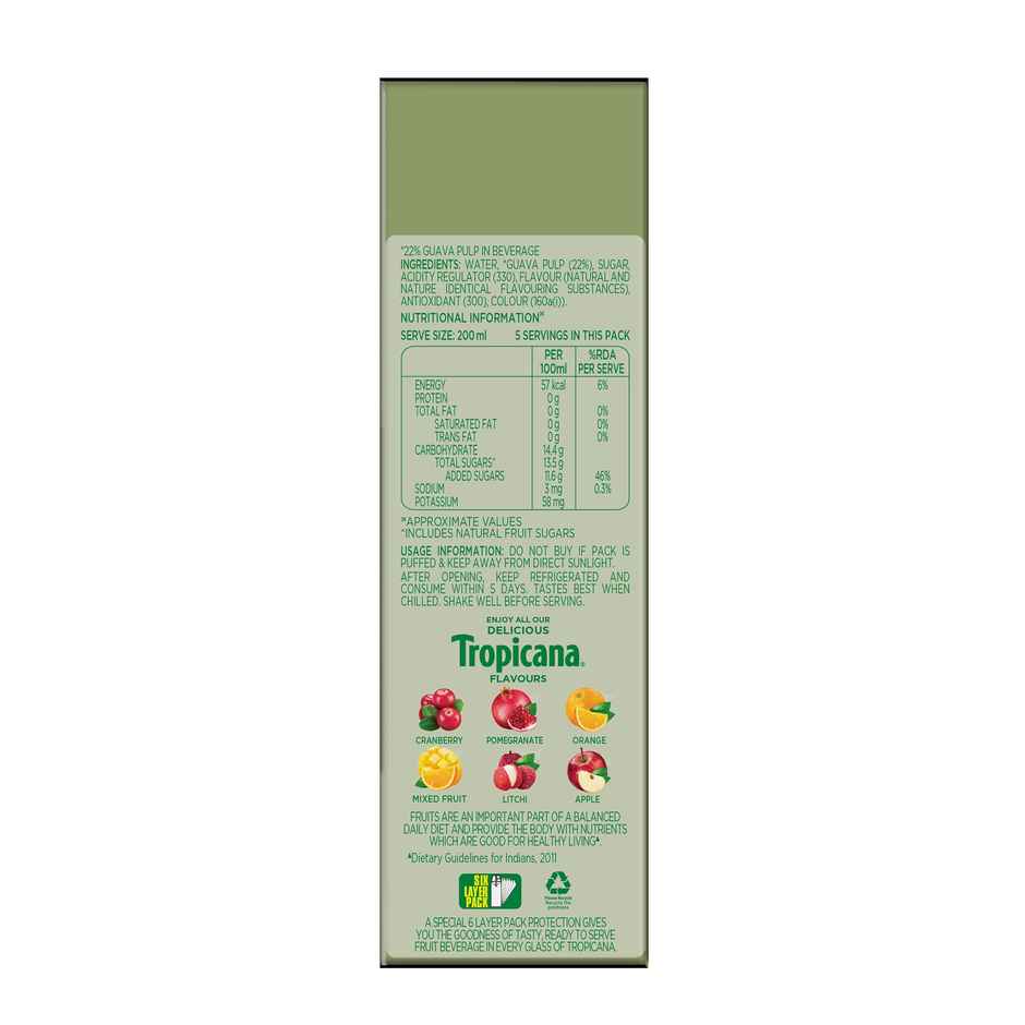Tropicana Delight Guava Fruit Juice | Sweet & Refreshing