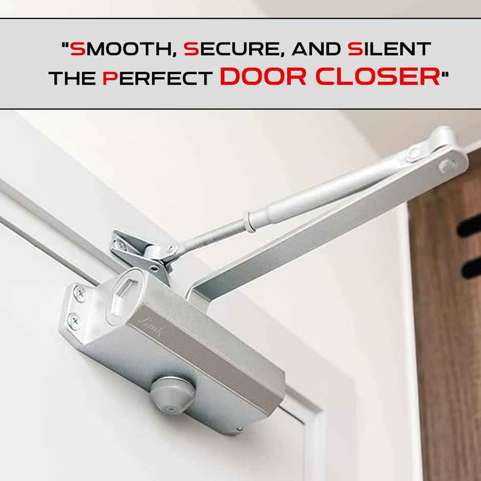 Link Surface Door Closer - Adjustable Aluminium Alloy | 45-65kg Door Weight Capacity