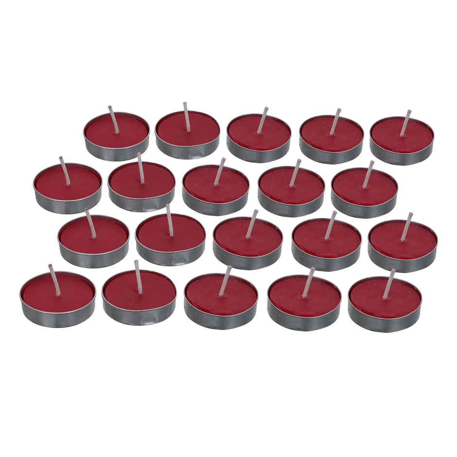 Scented Tea Light Candles | Rose | Pack of 10 | eCraftIndia