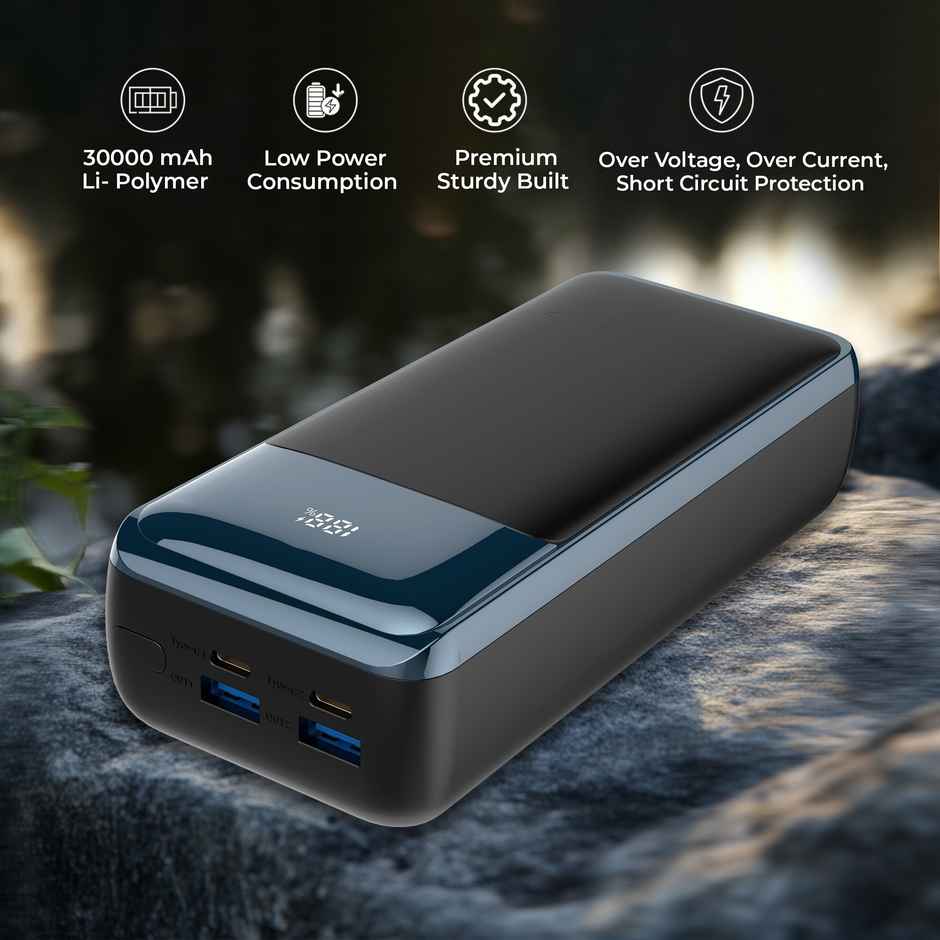 Gizmore Pd65Kp Rapid Charge 30000 mAh Power Bank - 4 Power Output Port | 65W