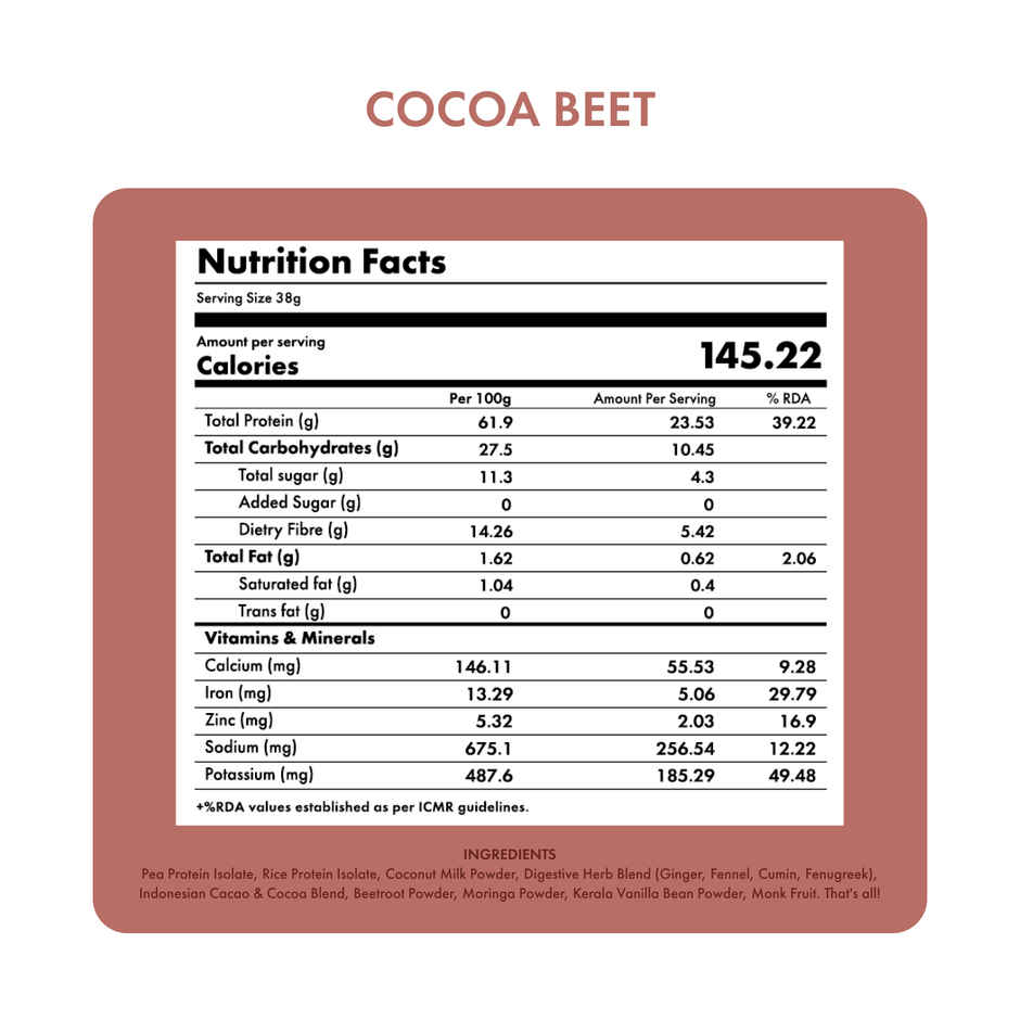 Cosmix No Nonsense Plant Protein Cocoa Beet