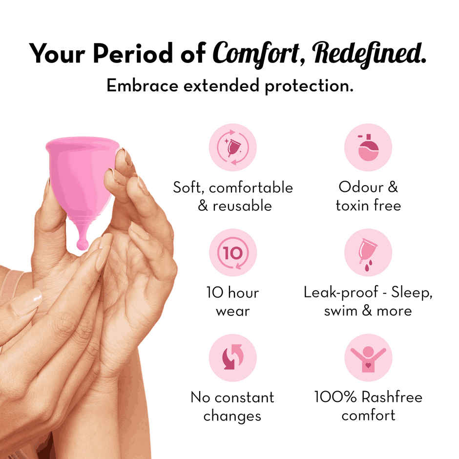 Plush Reusable Menstrual Cup-Small 100% Skin Friendly