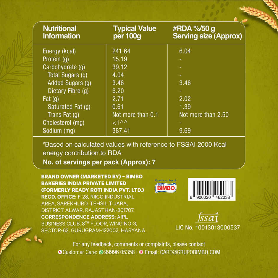 Baker's Loaf Harvest Gold - High Protein Bread