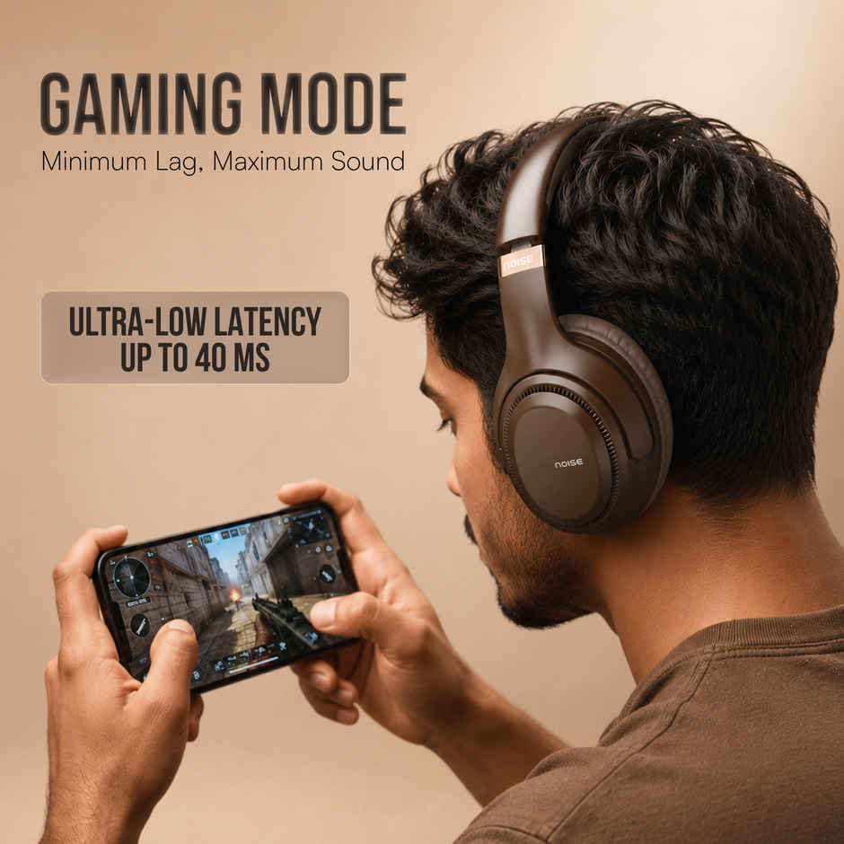 Noise Airwave Max 3 70H Playtime 40mm Driver Low latency-Upto 40ms Headphones | Carbon Black