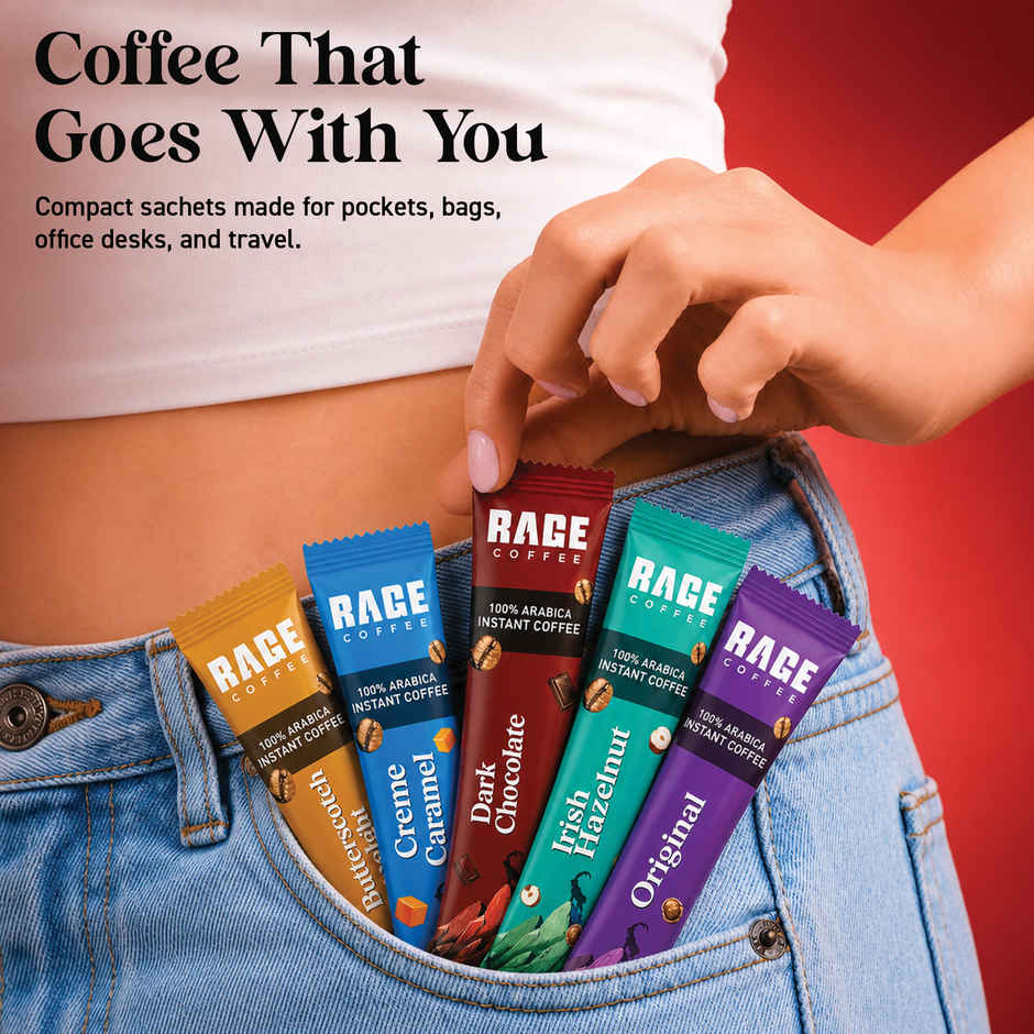 Rage Coffee Assorted Freeze Dried Instant Coffee Sachets | Arabica Beans