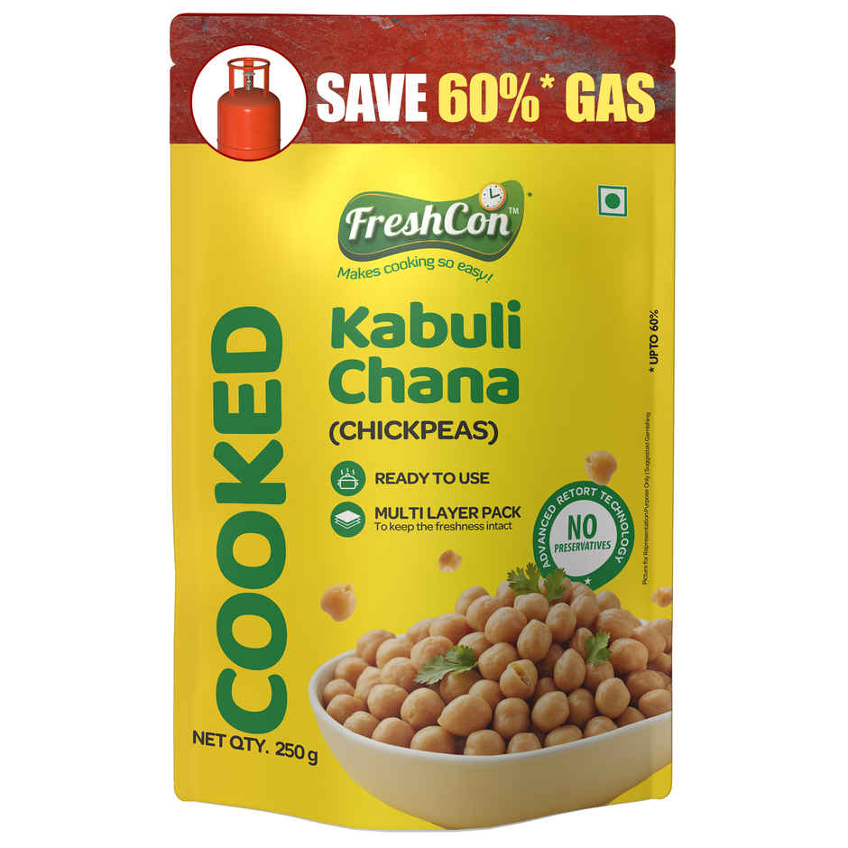 Daawat Pulav Basmati Rice | Long Grain (1kg) & Freshcon Cooked Kabuli Chana | Chickpeas (250g) Combo   