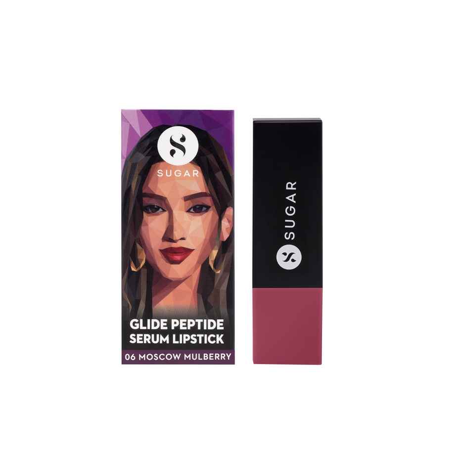 SUGAR Cosmetics Glide Peptide Serum Lipstick 06 Moscow Mulberry