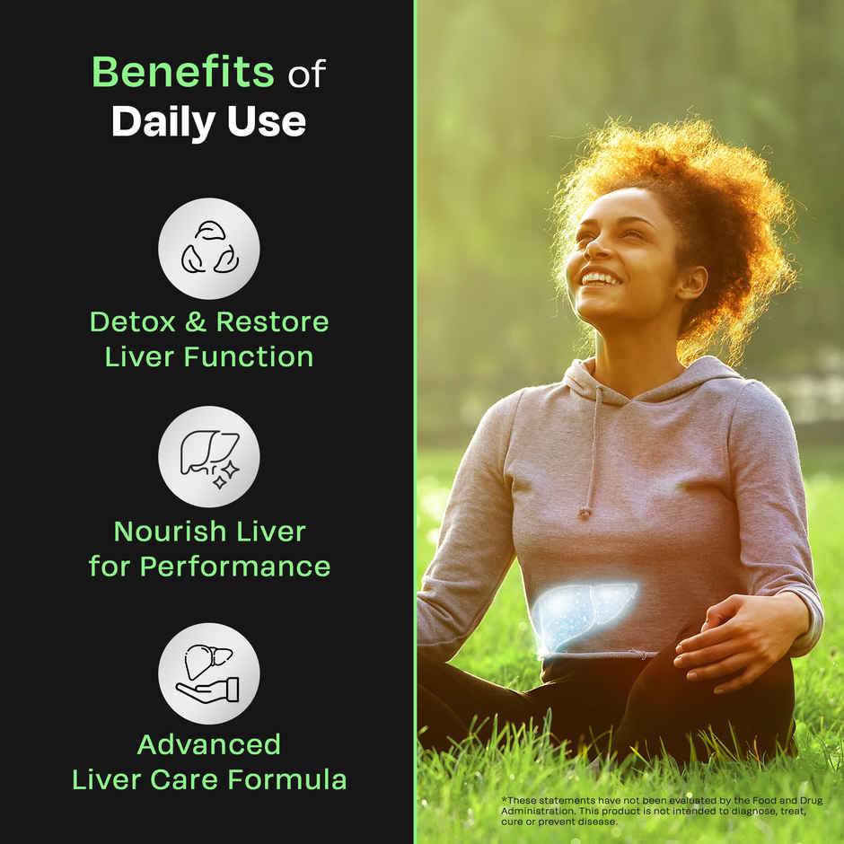 Auric Liver Detox Supplement | Milk Thistle With 9 More Ayurvedic Herbs | 20 Tablets| Liv 365