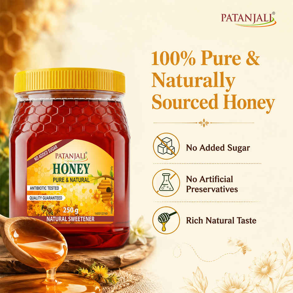 Patanjali Pure Natural Honey- No Added Sugar