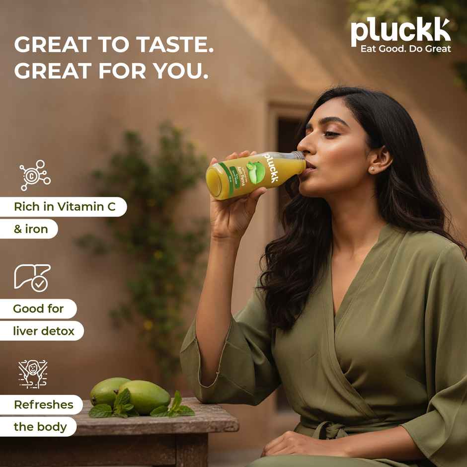 Pluckk Cold Pressed Extracted Aam Panna Juice | No Preservatives | No Added Sugar