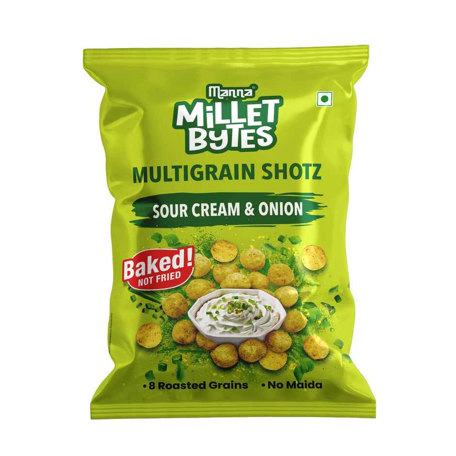 Manna Millet Bytes - Multigrains Shots - Sour Cream & Onion