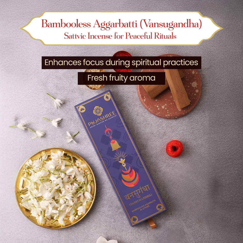 Pujashree Bambooless Agarbatti Vansugandha | 8 Inches