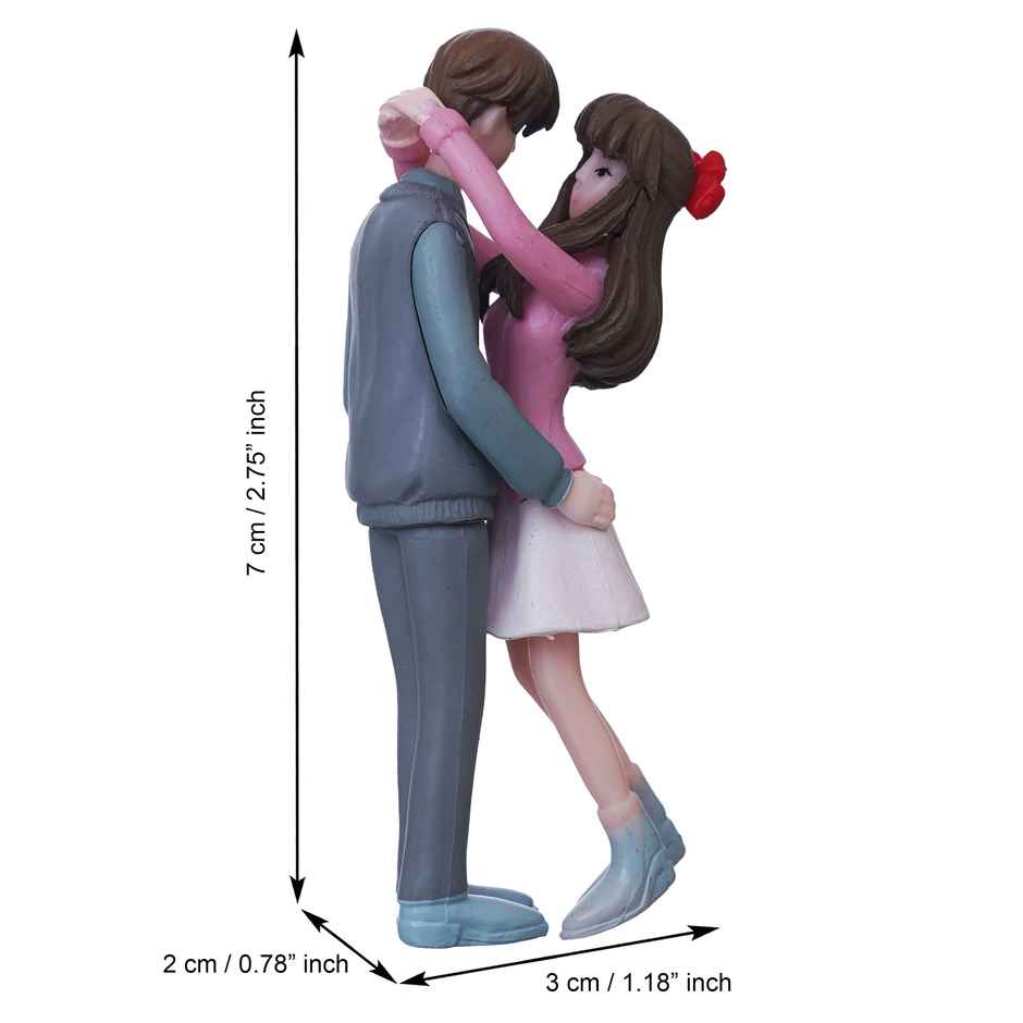 eCraftIndia Romantic Hugging Couple Statue Decorative Showpiece