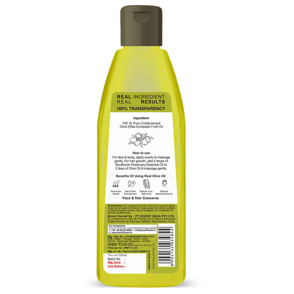 Soulflower Cold Pressed Olive Oil