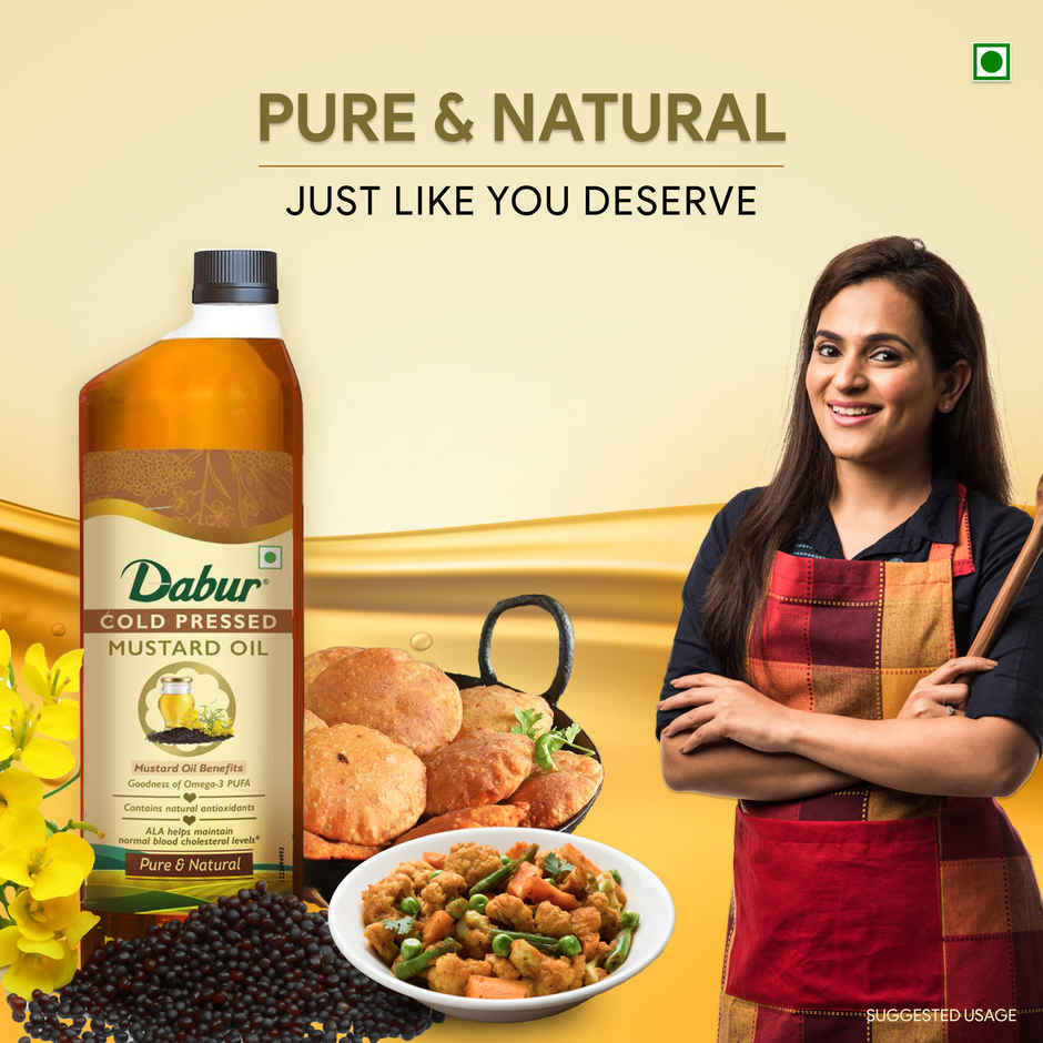 Dabur Mustard (Sarson) Cold Pressed Oil | Cooking Oil