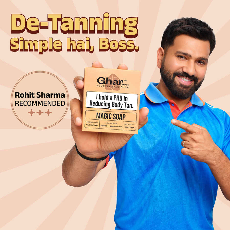 Ghar Soaps Sandalwood & Saffron Magic Brightening Soap & Facewash Combo