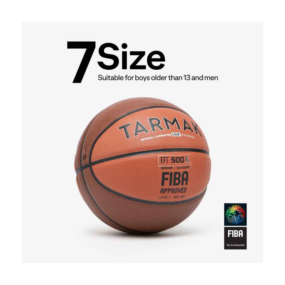 Decathlon | Tarmak Adult Grip Size 7 Basketball - Brown