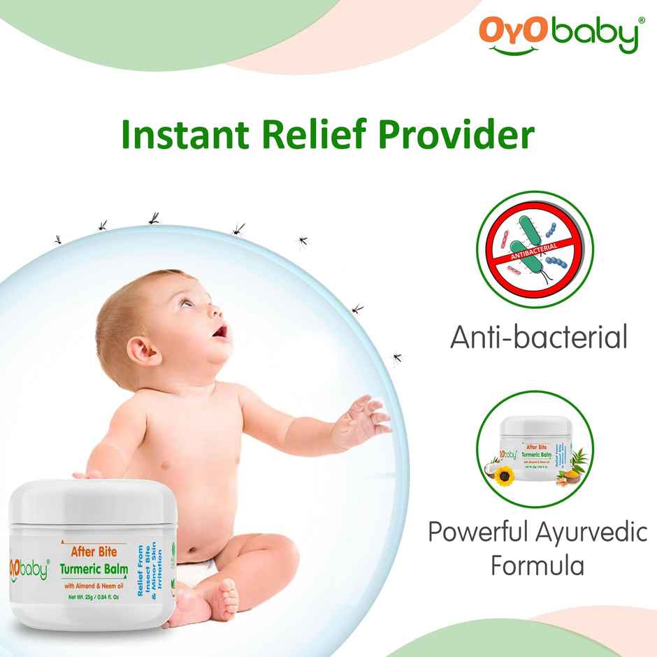 Oyo Baby After Bite Turmeric Balm Gives Relief From Rashes, Mosquito & Insect Bites