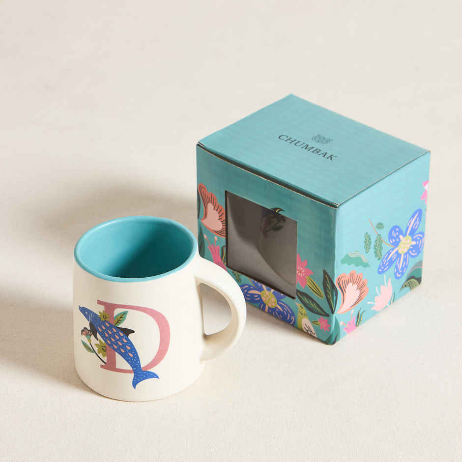 Chumbak D Alphabet Mug Ceramic | 300 ml