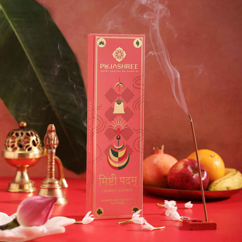 Pujashree Bambooless Agarbatti Mishti Padma | 8 Inches