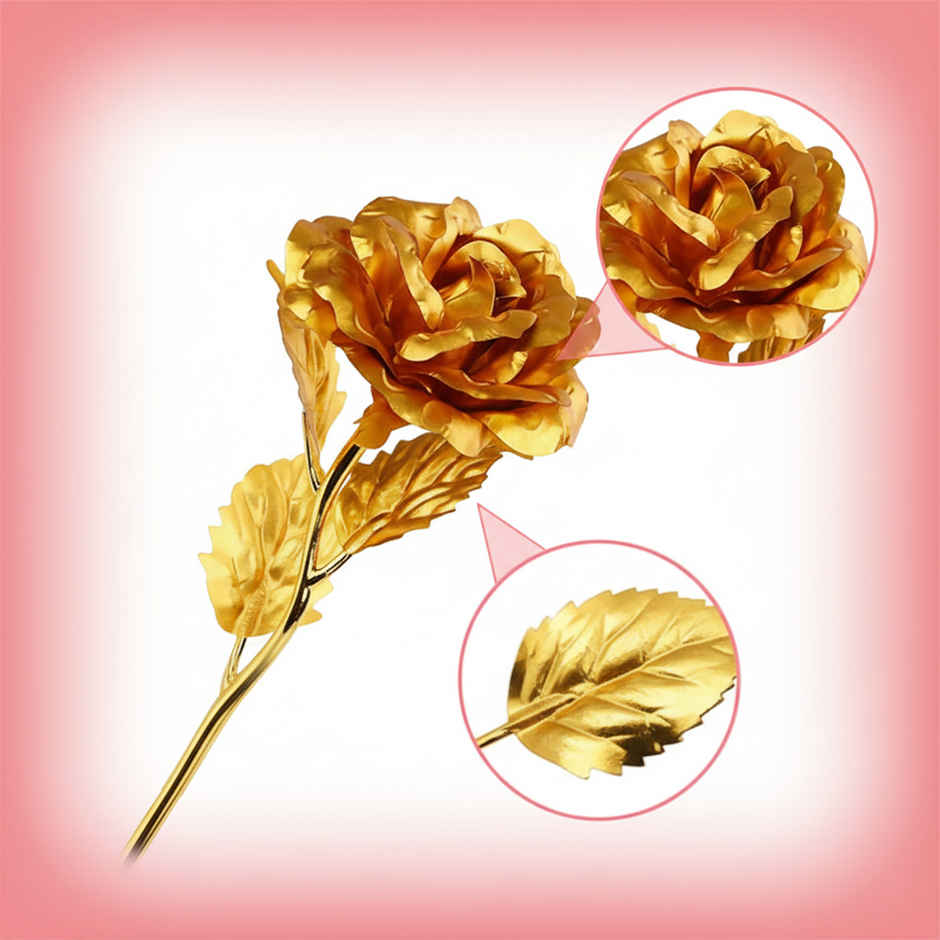 Artificial Gold Metal Rose | Timeless Romance Decor | Special You