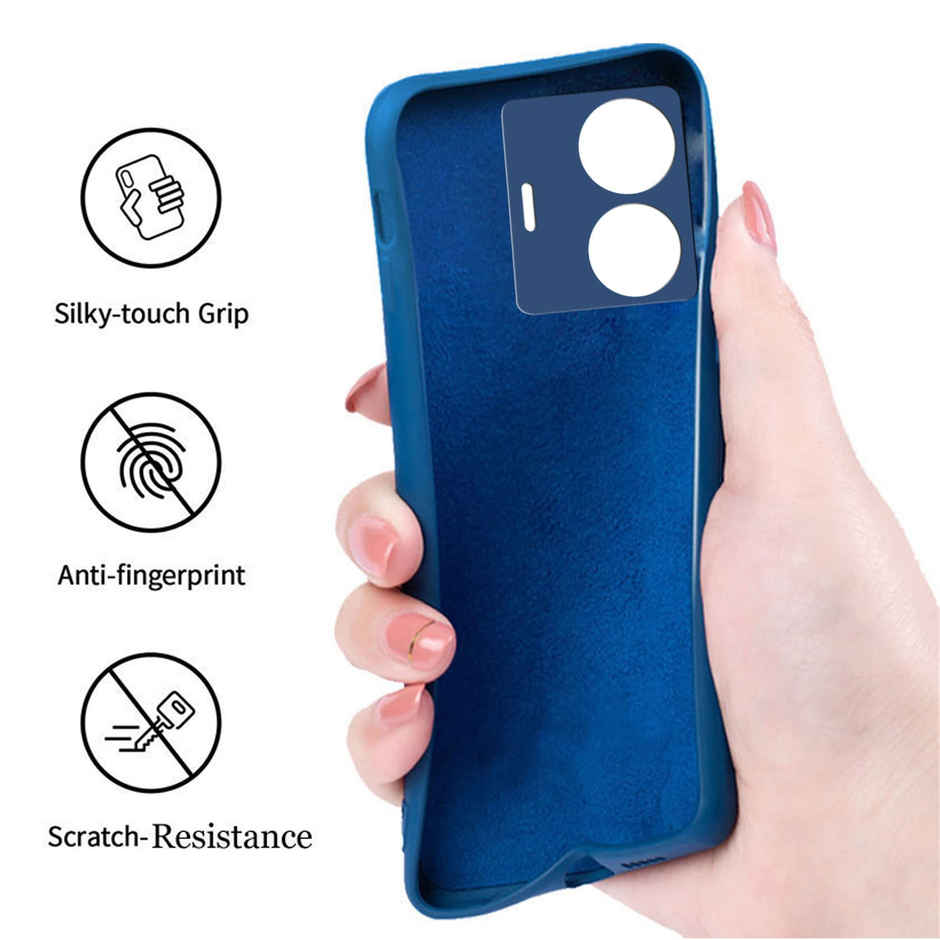 Artistque Case for Iqoo Z6 44w / Vivo T1 44w Back Cover - Plain Liquid Silicone Case