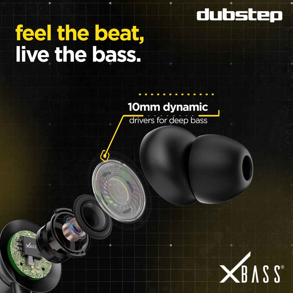 Dubstep Squad M7 With X-Bass Technology In-Ear Wired Earphones With Mic - Grey