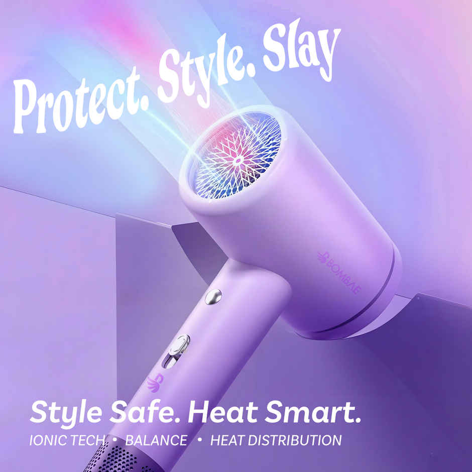 Bombae 5x Faster Ionic Hair Dryer - Headstart (Light Purple, 1600W)