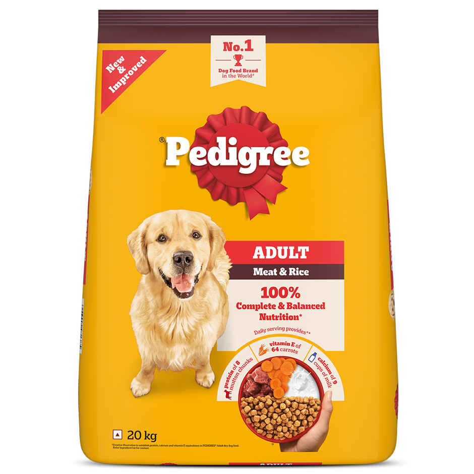 Pedigree Adult Meat & Rice Dry Dog Food