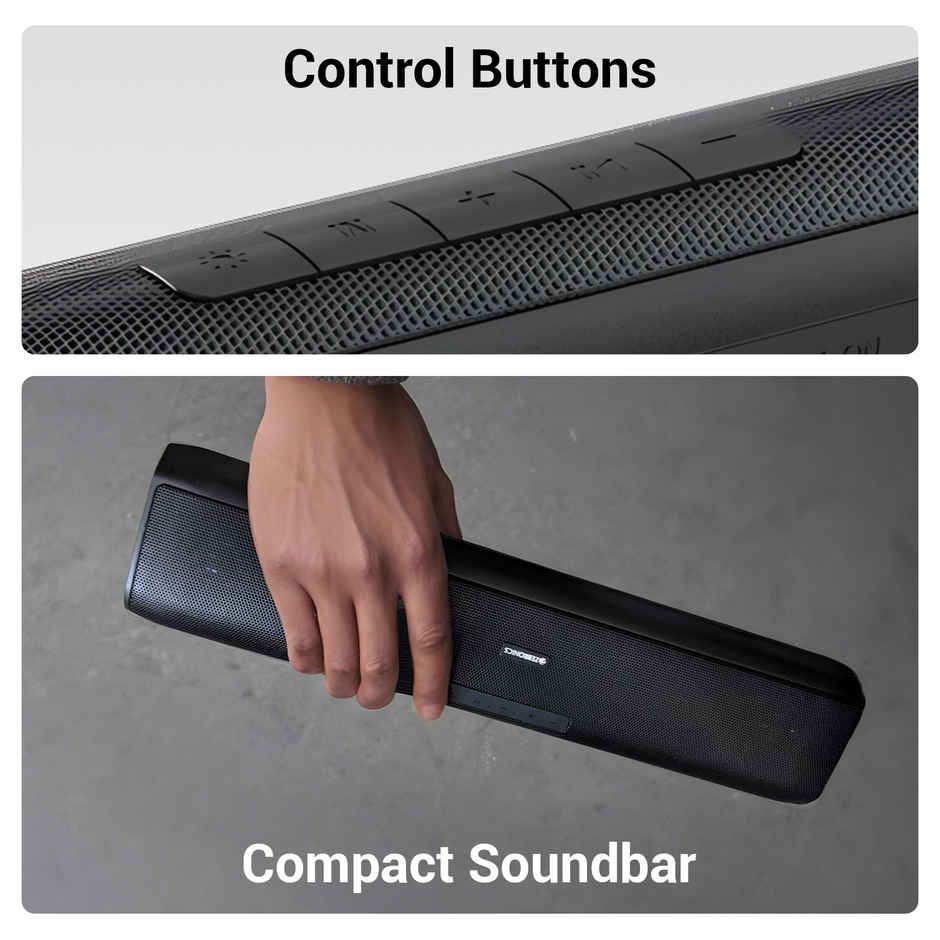 Zebronics Vita Bar 200 Compact BT Soundbar with 24W RMS Output, Multicolor LED, upto 8hr Backup and TWS mode