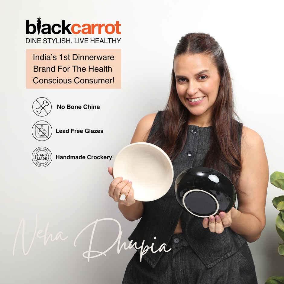 BlackCarrot Black & White Snack Bowl Set | Animal Bone Ash Free Stoneware