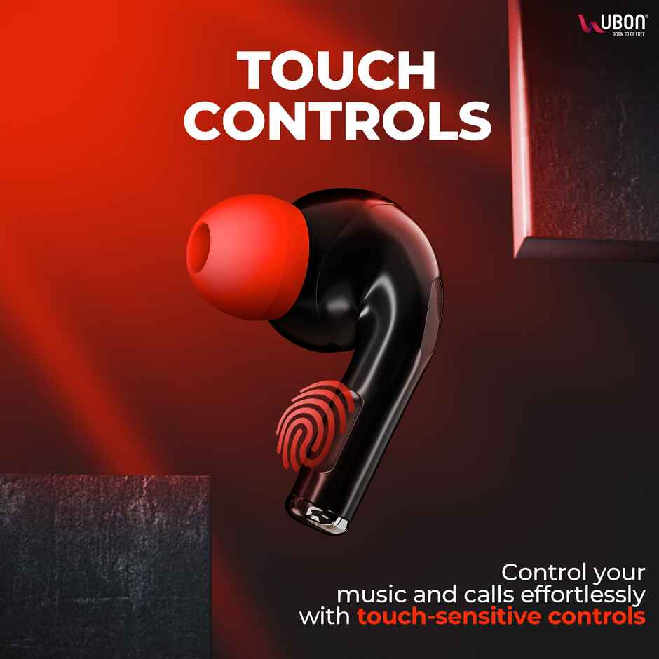 UBON Air Tiger Wireless Earbud with 40 Hours Playtime, Touch Control True wireless Earphone