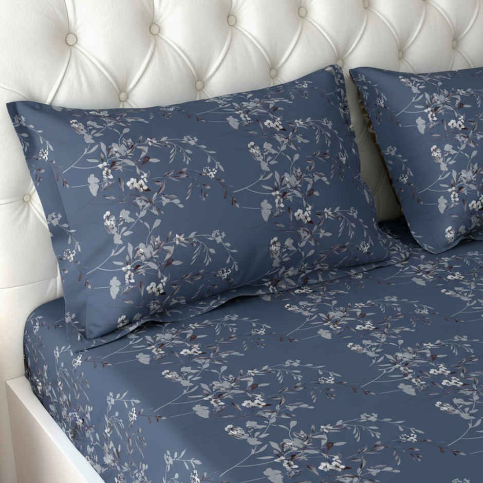 Raymond Home 120 GSM Hazel Floral Double Bedsheet with 2 Pillow Covers