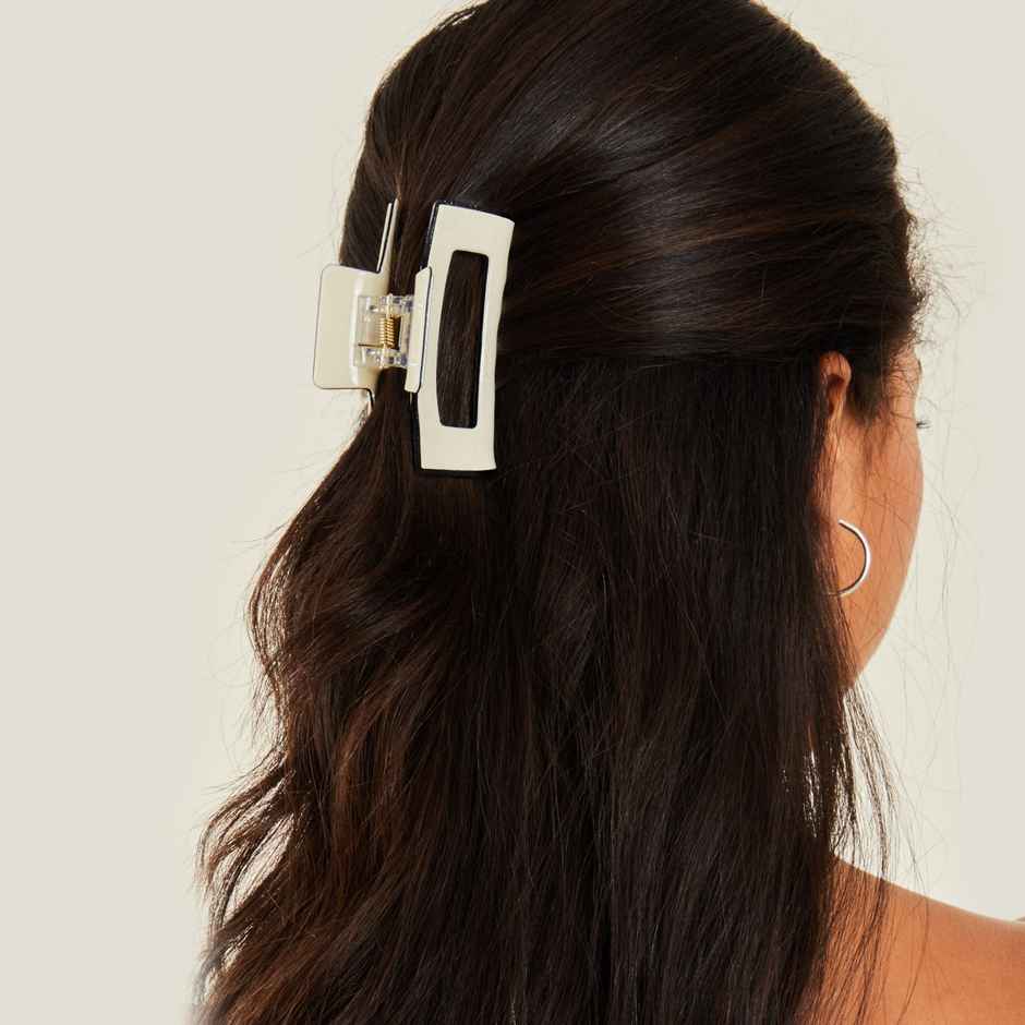 Accessorize London Women White Monochrome Claw Clip