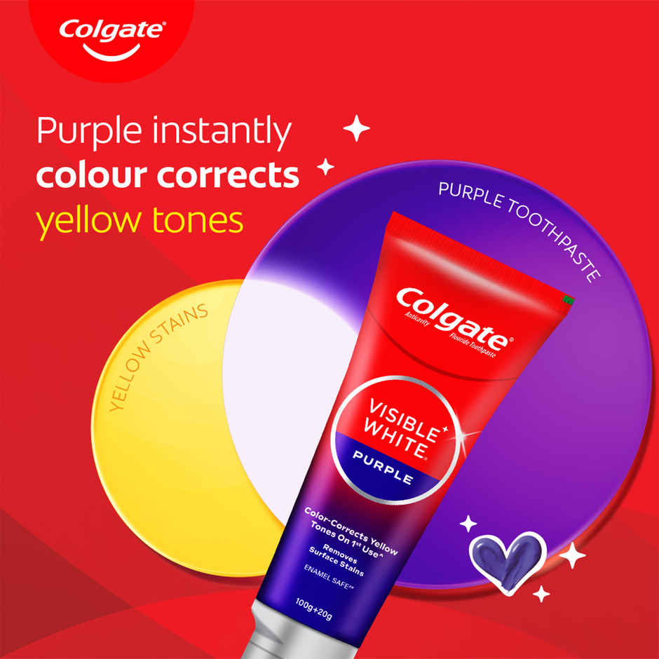 Colgate Visible White Purple Whitening Toothpaste Limited Edition with Free Tote Bag and Journal