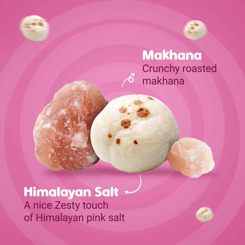 Nutraj Snackrite Roasted Makhana | Himalayan Pink Salt | Jar