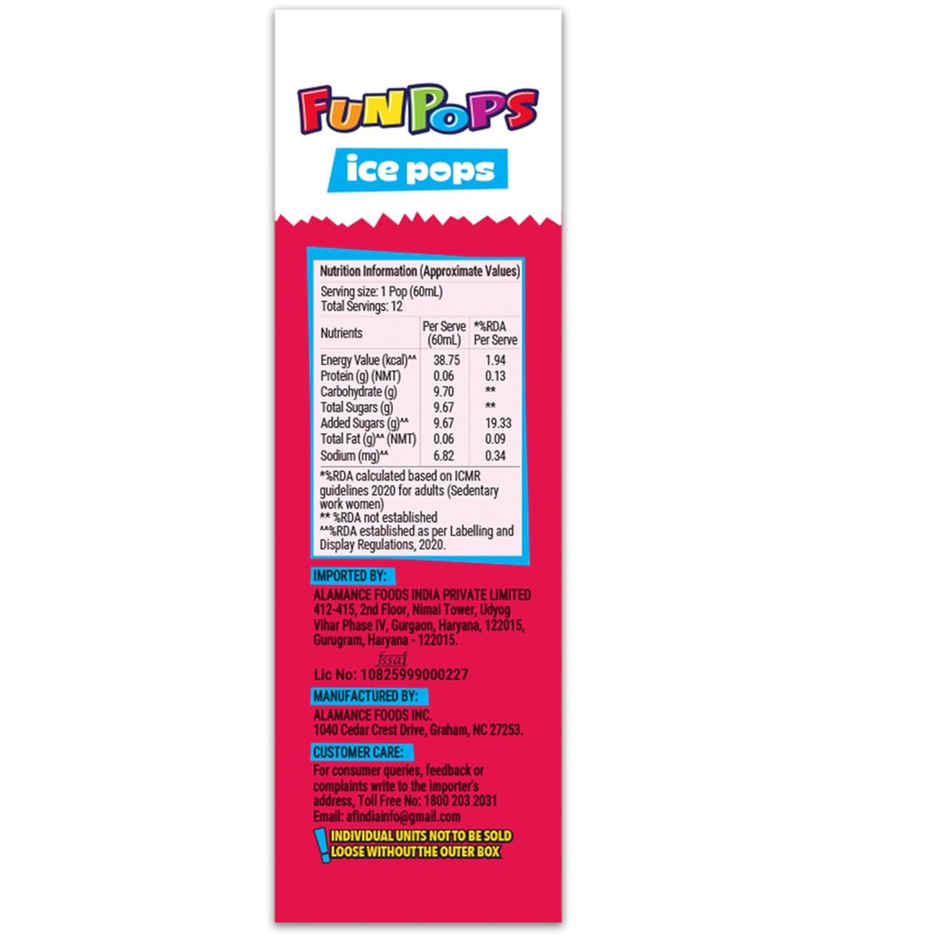 FunPops Ice Pops, Freeze at Home Fruit Flavoured Pops