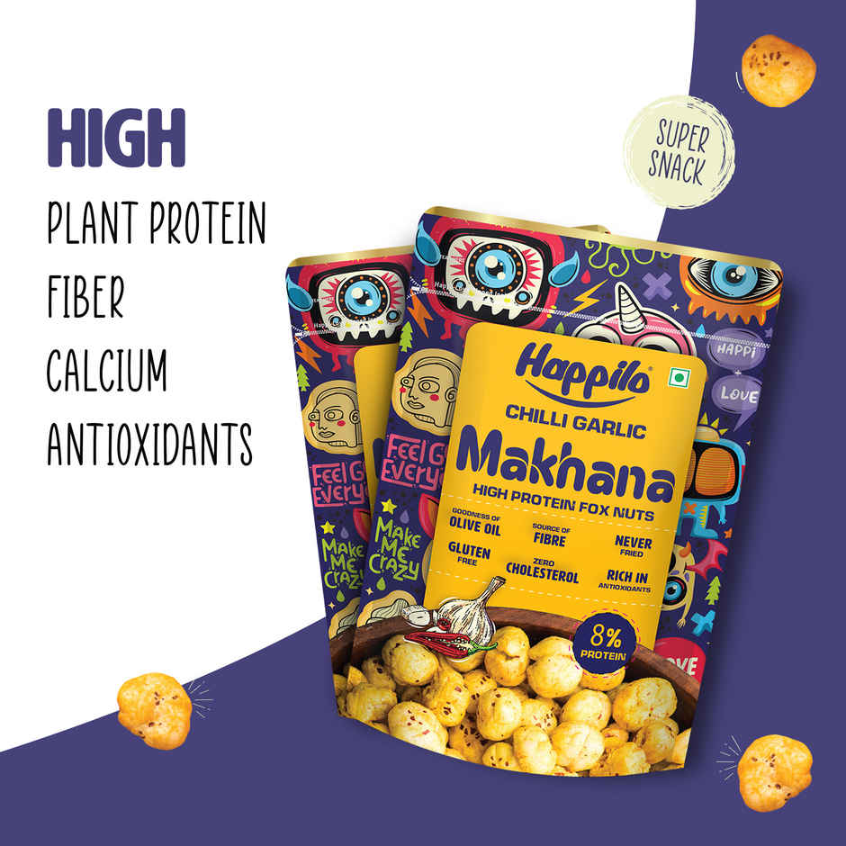 Happilo Premium Super Snack Makhana Chilli Garlic