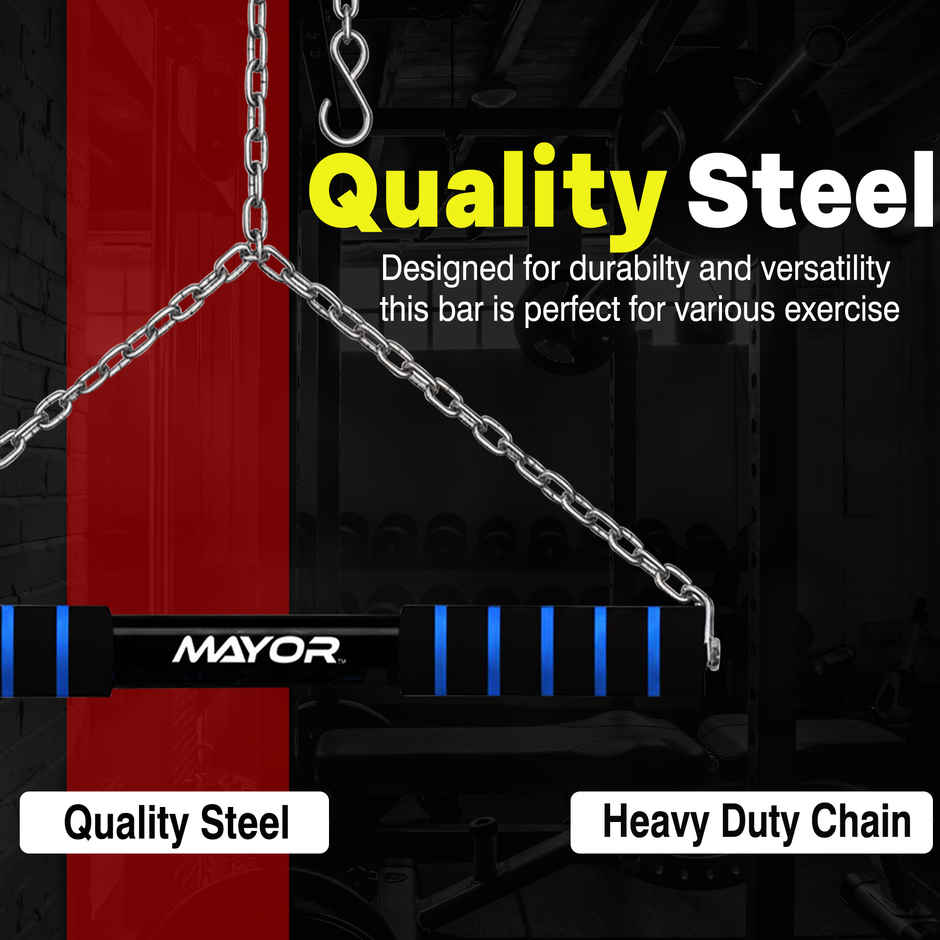 Mayor Hanging Rod Pull Up Bar For Home Workout | Upto 120 Kg Weight Capacity Pull-up Bar