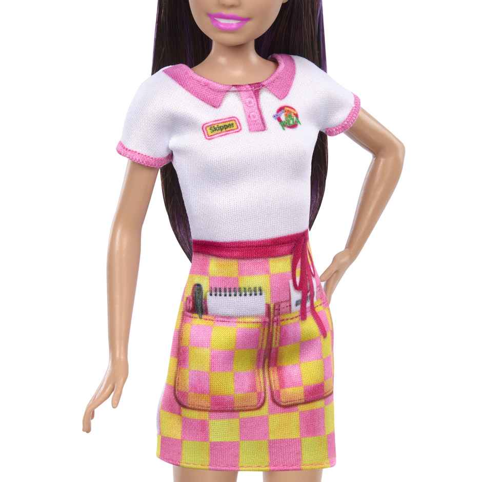 Barbie Skipper Doll With Accessories - Pizzeria Waitress Doll With Pizza and Takeout Box