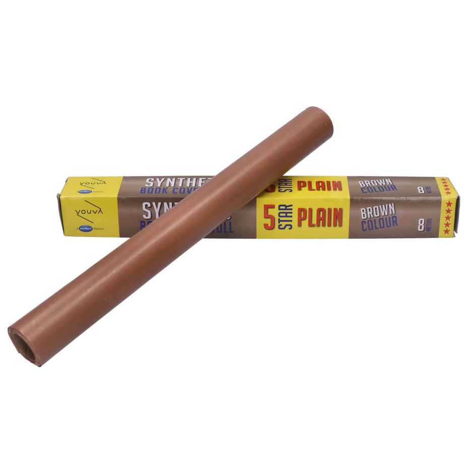 Navneet Youva Synthetic Cover Rolls Plain 5 Star 8 Meters Length X 35.5 Cm Height Brown