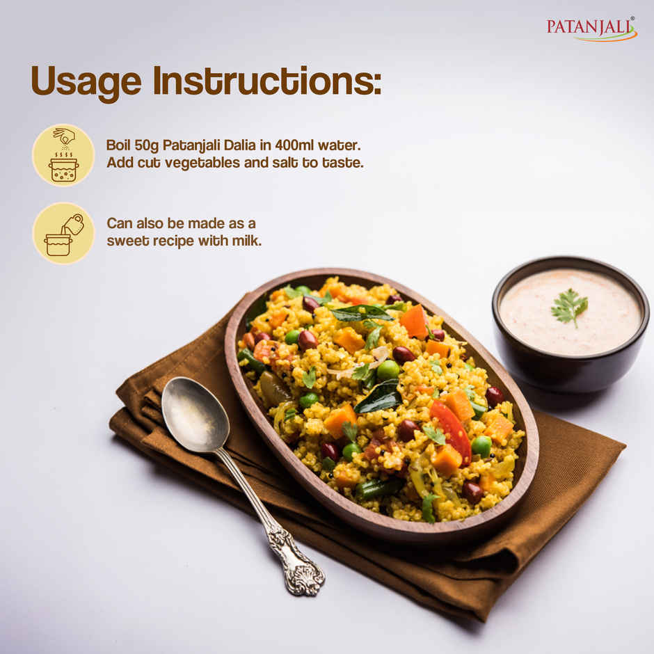 Patanjali Quick Cook Wheat Dalia - Healthy Fibre Rich Breakfast