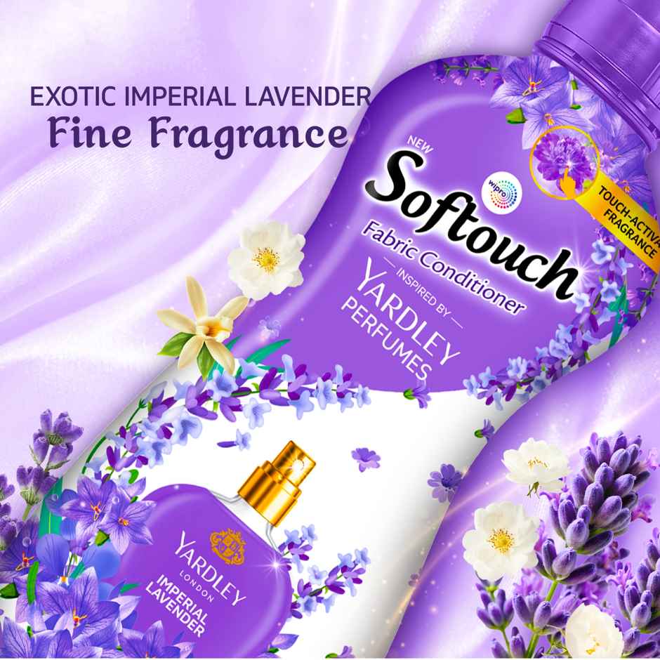 Softouch Yardley Fabric Conditioner | Long lasting Fragrance | Imperial Lavender | 790 + 190 ml