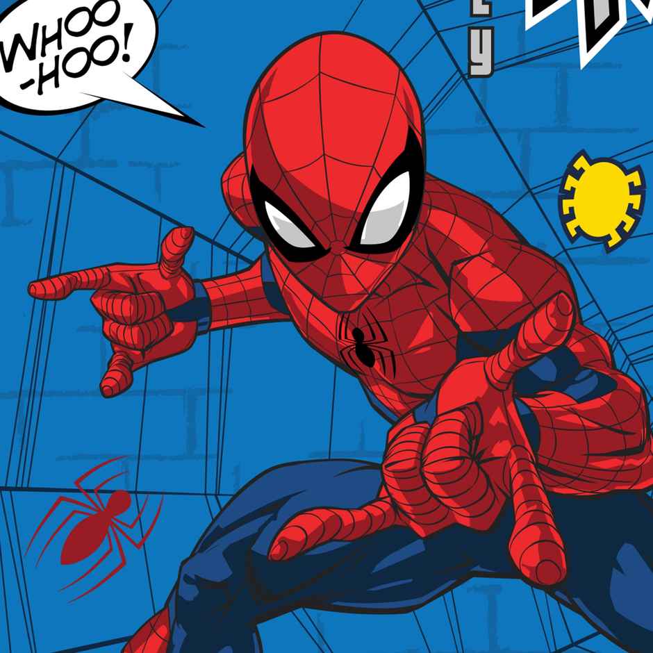 Welspun Spider-Man Ac Blanket For Kid | 300 Gsm Duvets For Single Bed | (60 x 87 Inches) - Red