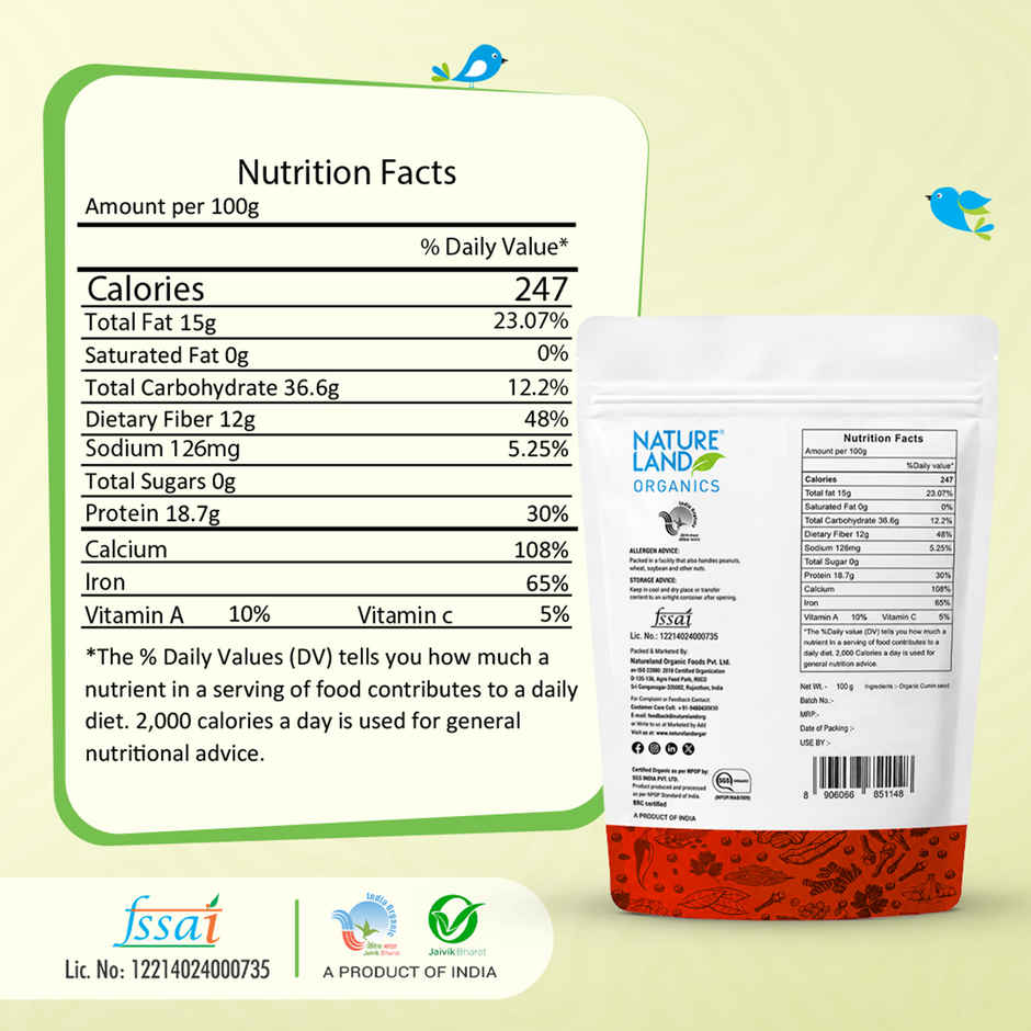 Natureland Organics Cumin Whole