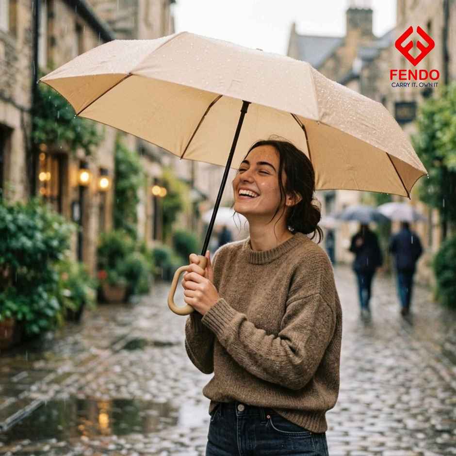 Fendo Clutch Umbrella | Peach | 20 Inch | 3 Fold