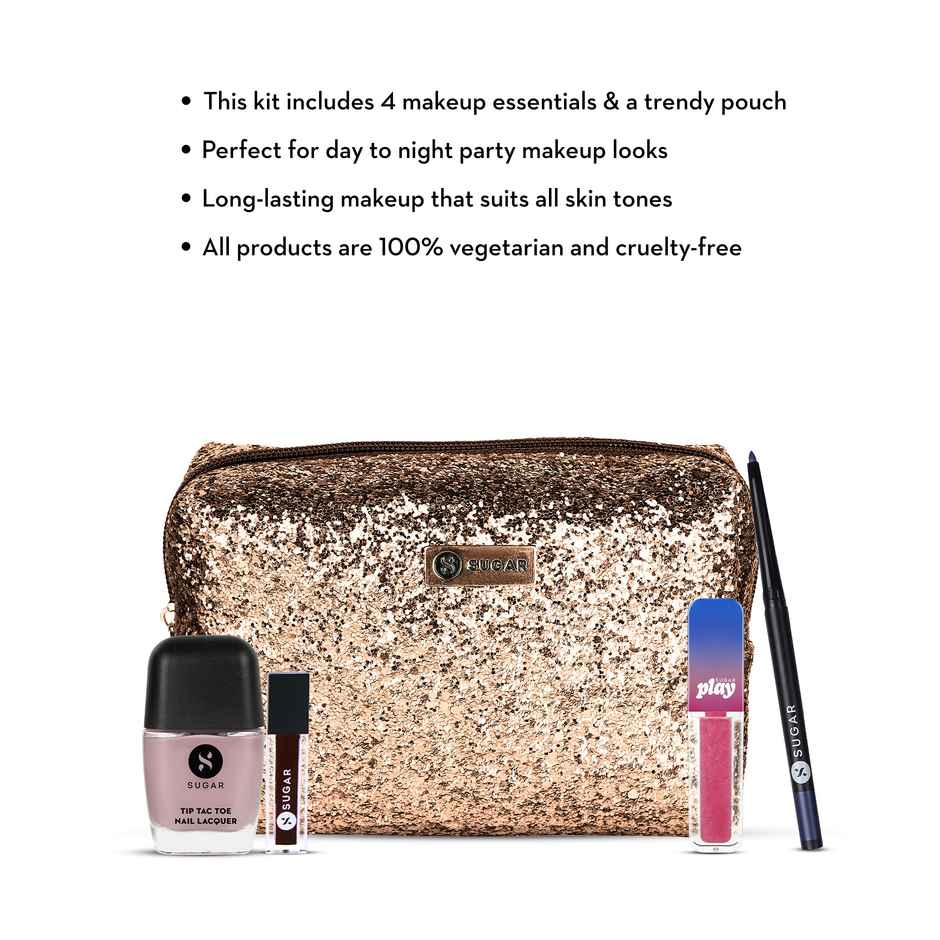 SUGAR Cosmetics Super Shimmer Kit | Pack of 5 | Glitter Nail Set